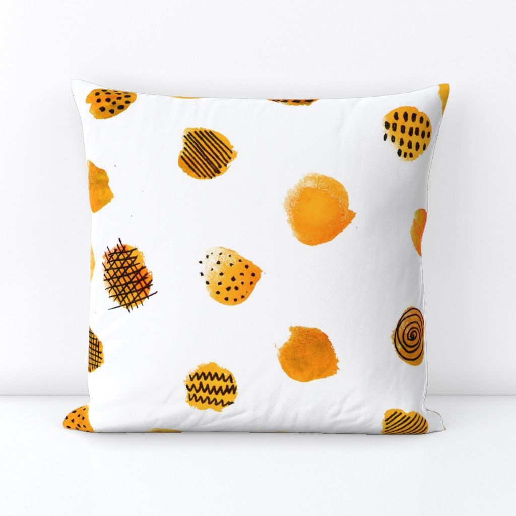 MINIMAL ABSTRACT DOTS YELLOW