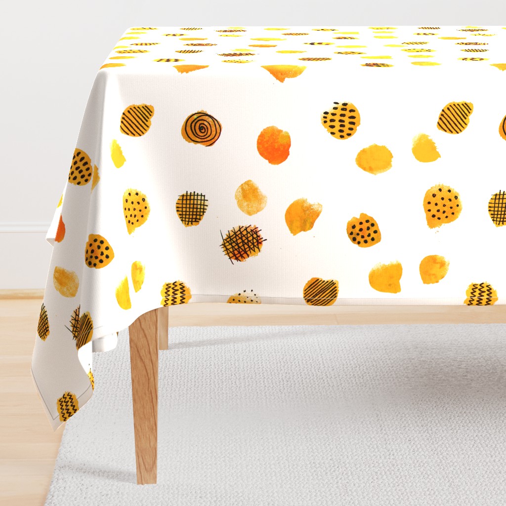 MINIMAL ABSTRACT DOTS YELLOW