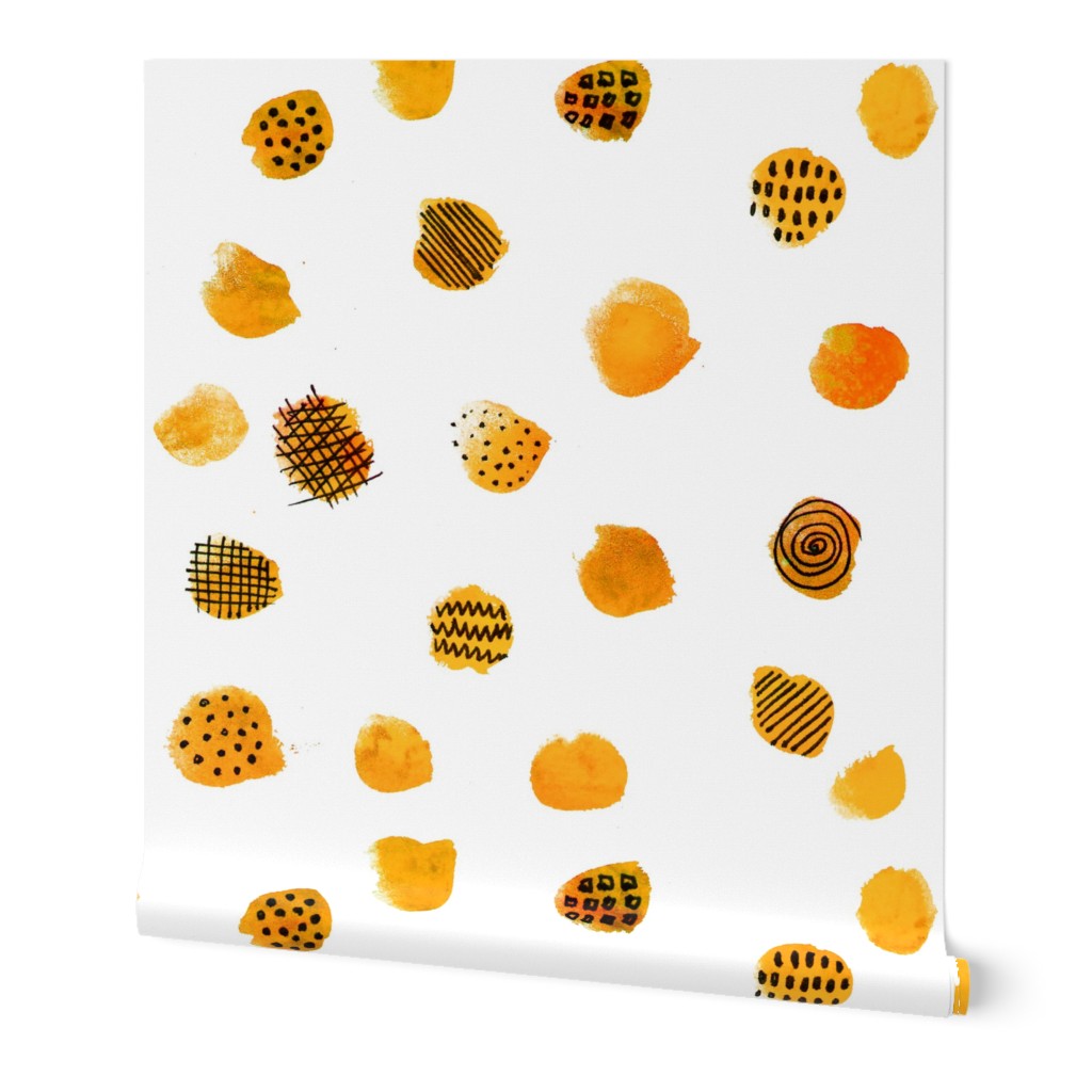 MINIMAL ABSTRACT DOTS YELLOW