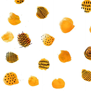 MINIMAL ABSTRACT DOTS YELLOW