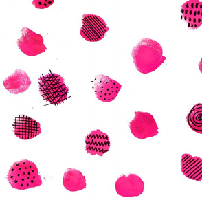 MINIMAL ABSTRACT DOTS PINK