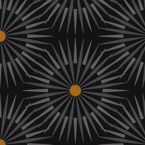 ★ DARK SUNSHINE ★ Gray, Ochre, Black - Large Scale / Collection : Abstract Geometric Prints