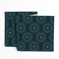 ★ DARK SUNSHINE ★ Teal, Ochre, Black - Large Scale / Collection : Abstract Geometric Prints