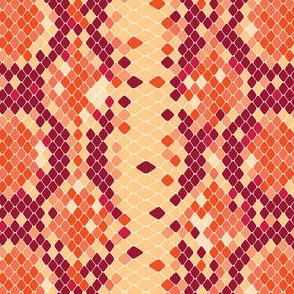 Snake Skin Red Orange Gold Yellow White, Animal Print Snake, Boa Skin, Snake Skin Pattern