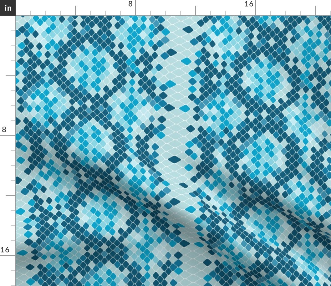 Snake Skin Teal Light Blue White, Animal Print Snake, Boa Skin, Snake Skin Pattern