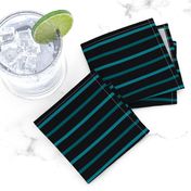★ THIN STRIPES ★ Teal, Black - Large Scale / Collection : Dark Sunshine - Abstract Geometric Prints