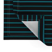 ★ THIN STRIPES ★ Teal, Black - Large Scale / Collection : Dark Sunshine - Abstract Geometric Prints