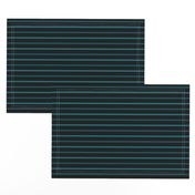 ★ THIN STRIPES ★ Teal, Black - Large Scale / Collection : Dark Sunshine - Abstract Geometric Prints