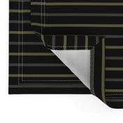 ★ THIN STRIPES ★ Olive Green, Black - Large Scale / Collection : Dark Sunshine - Abstract Geometric Prints