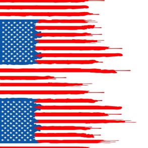 dripping US flag border print