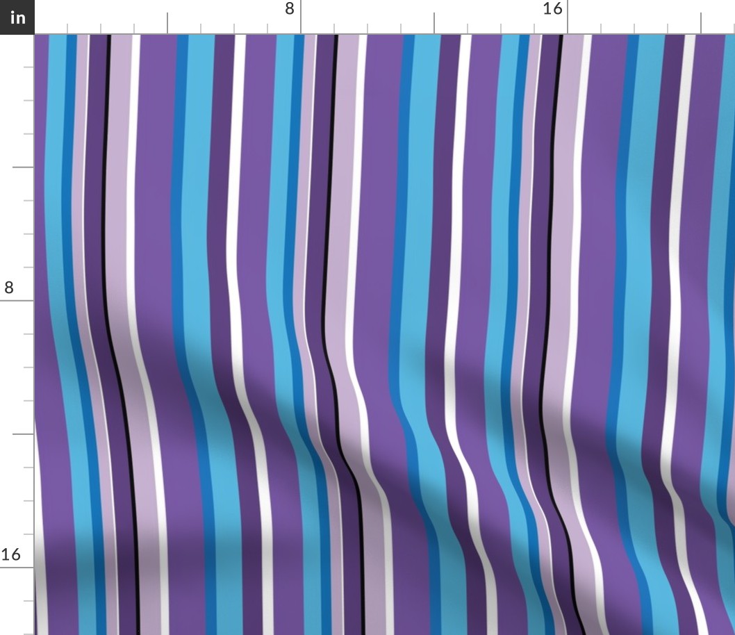 Monster Stripes Coordinate in Purple and Blue