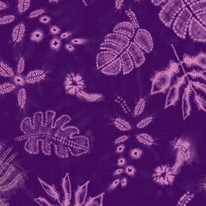 shibori jungle purple