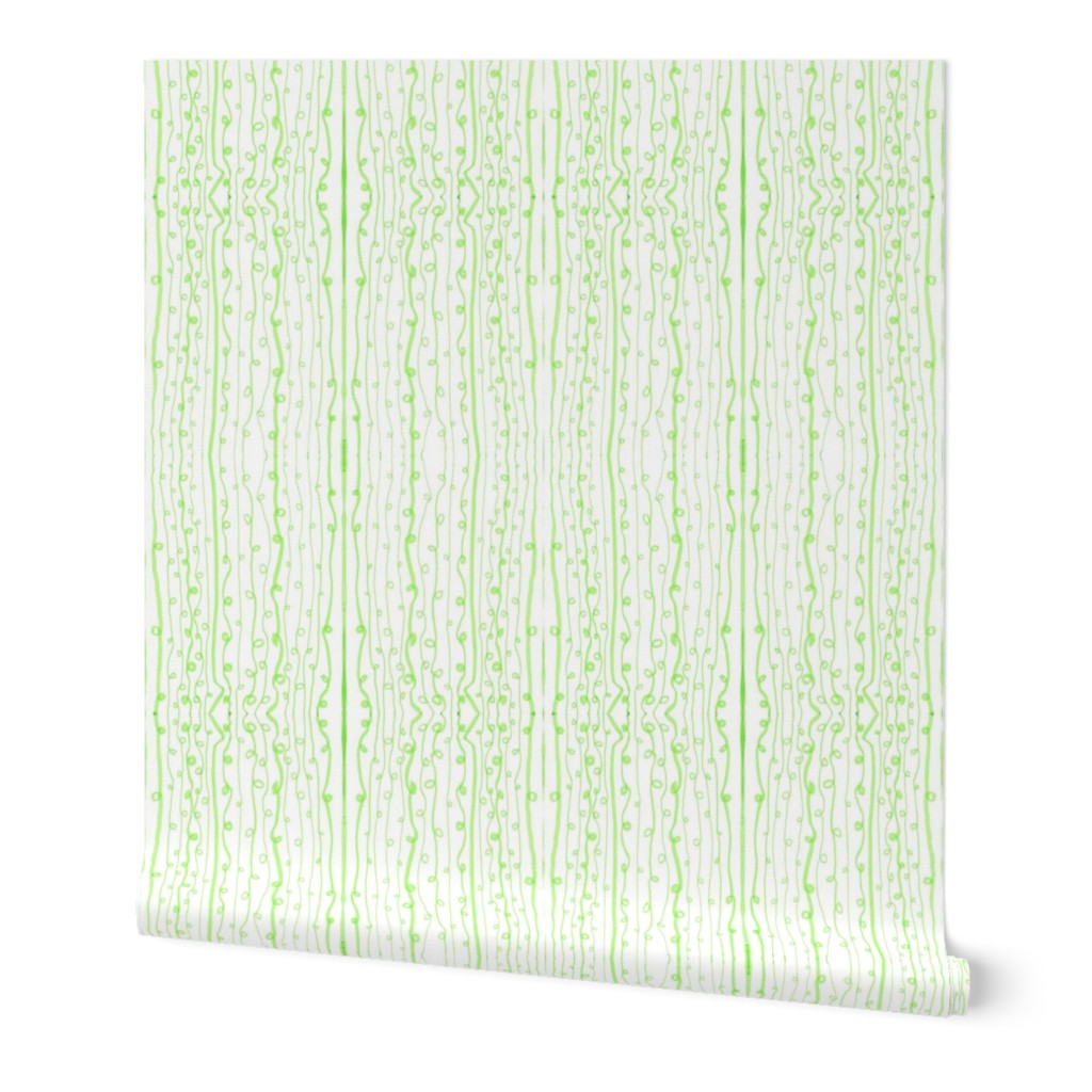 Loopy Green Minimalist Stripes