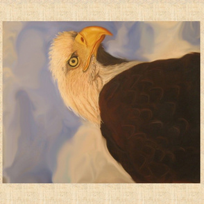 Bald Eagle Portrait for Tea Towel