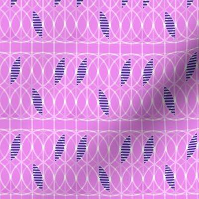abstract leaves navy-pink small