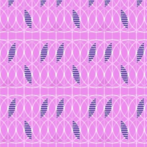 abstract leaves navy-pink small