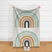 one yard 54in big rainbow greens + mustard wall tapestry wall hanging swaddle