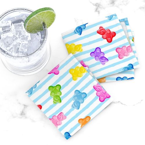 Gummy bears - candy - blue stripes -  LAD19