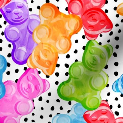 (jumbo scale) Gummy bears - tossed candy - polka dots - LAD19