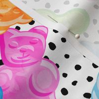 (jumbo scale) Gummy bears - tossed candy - polka dots - LAD19