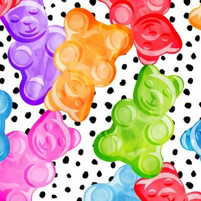 (jumbo scale) Gummy bears - tossed candy - polka dots - LAD19