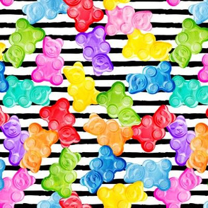 Gummy bears - tossed candy - stripes - LAD19