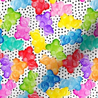 Gummy bears - tossed candy - polka dots - LAD19