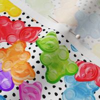 Gummy bears - tossed candy - polka dots - LAD19