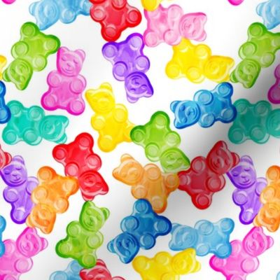 Gummy bears - tossed candy - white - LAD19