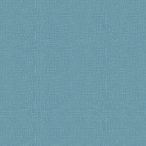 Linen look texture printed bright denim blue color