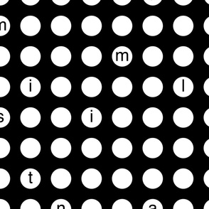 minimalist dots - black and white