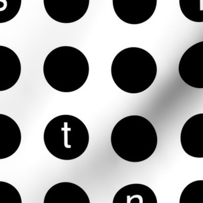 minimalist dots - white and black