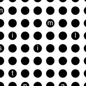 minimalist dots - white and black