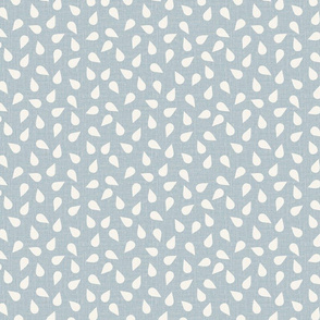 multidirectional rain drops on light denim blue linen look natural linen blue