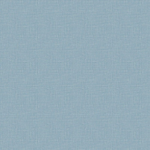 Linen look texture printed natural linen denim blue color