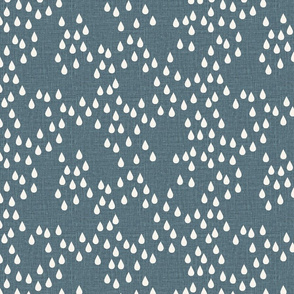 scattered raindrops on denim blue raindrops winter showers