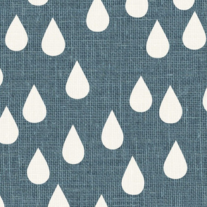 jumbo // dark denim blue raindrops winter showers