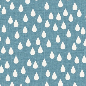 jumbo // bright denim blue rain drops winter