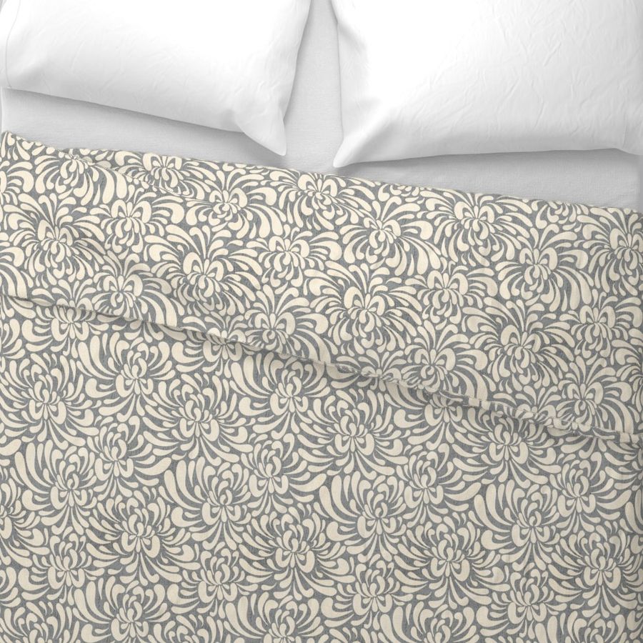 Abstract chrysanthemum - grey