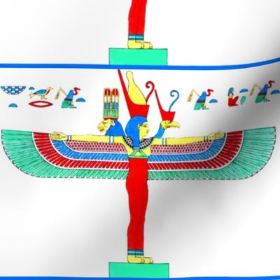 ancient egypt egyptian mother Maut Mout goddesses kings hieroglyphics Mut wings birds vultures lion colorful yellow red green blue crowns triple heads tribal  Isis similar 
