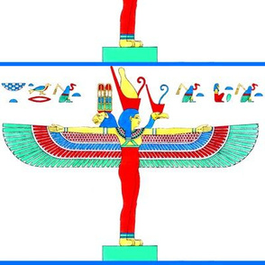 ancient egypt egyptian mother Maut Mout goddesses kings hieroglyphics Mut wings birds vultures lion colorful yellow red green blue crowns triple heads tribal  Isis similar 