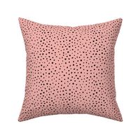 Little spots and speckles panther animal skin abstract minimal dots in pink black SMALL