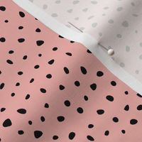 Little spots and speckles panther animal skin abstract minimal dots in pink black SMALL