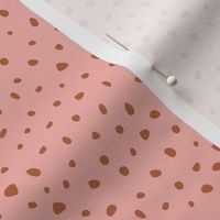 Little spots and speckles panther animal skin abstract minimal dots in pink copper SMALL