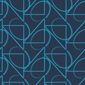 Abstract Geo / navy and carribean