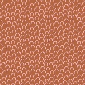 Minimal abstract curve design textures melon coordinate pink copper