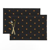 ★ POLKA DOTS ★ Ochre, Black - Large Scale / Collection : Dark Sunshine - Abstract Geometric Prints