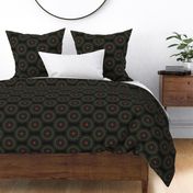 ★ DARK SUNSHINE ★ Olive Green, Red, Black - Large Scale / Collection : Abstract Geometric Prints