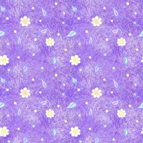 Daisies on pastel purple