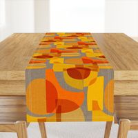 Mid Century Kaleidoscope {Orange Grey}